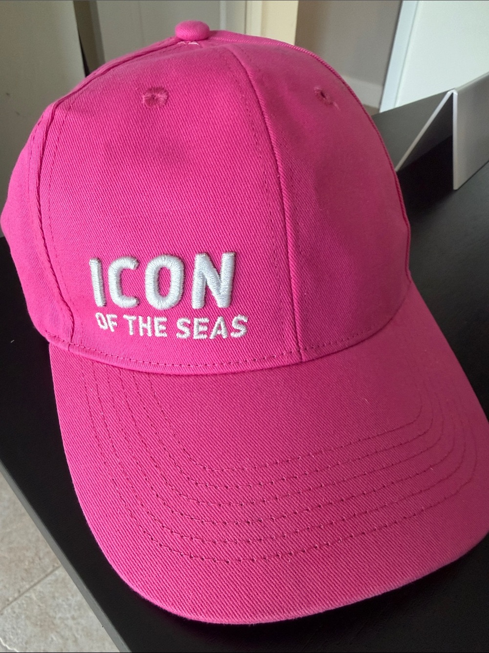 Preowned Icon of the Seas Royal Caribbean 2024 Inaugural Season Pink Hat